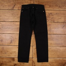 Vintage Levis 501 Jeans 33 x 32 Dark Wash Straight Black Red Tab Denim