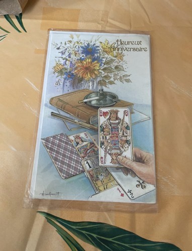 Carte anniversaire vintage - carte,