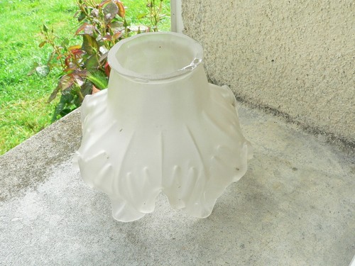 Ancienne tulipe verre forme - verre,