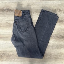 Vintage 1995 Levi’s 505 Orange Tab MADE IN USA Relaxed Tapered Black W31 L32