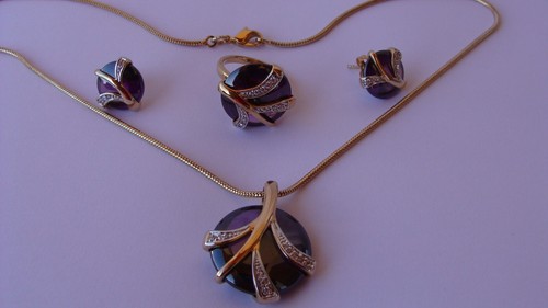 Parure collier plaqué - , or