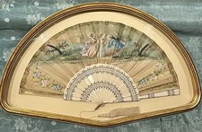 Éventail peint Cadre 19èm