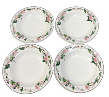 4 Villeroy & Boch Palermo Morning Glory 8.5" Rimmed Soup Bowls