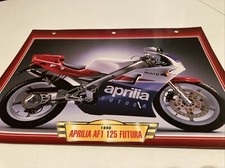 Aprilia 125 AF1 Futura 1990 fiche carte moto passion collection édition Atlas