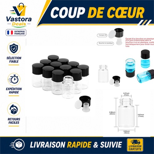 Lot flacons verre 2 - lot, en