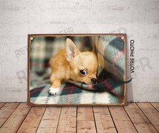 Plaque métal vintage Avec la