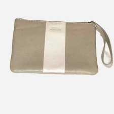 Loxwood tan and cream large wristlet