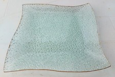Assiette carrée en verre-