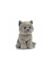 Peluche Chaton Gris British Shorthair 18 cm Living Nature