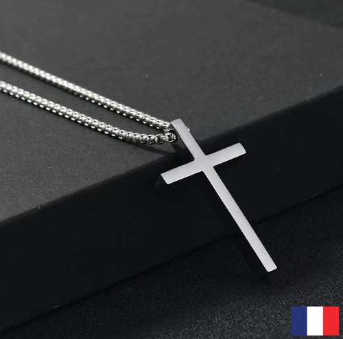 Pendentif collier chaine - chaine, croix
