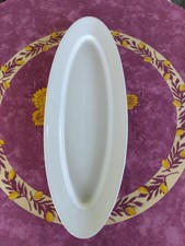 Plat Long à Poissons ou Viande Porcelaine Blanche Pillivuyt 58,5cm 2,200Kgs