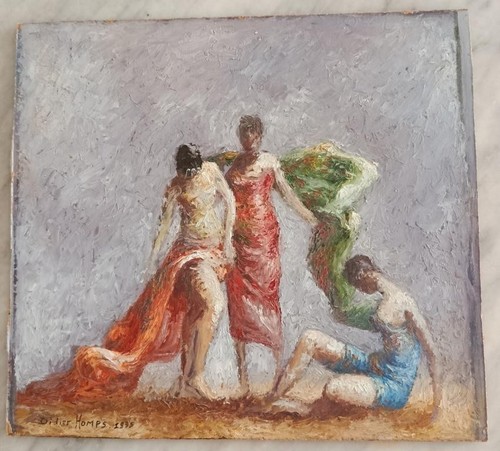 Huile isorel allégorie - huile,