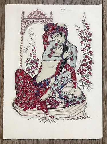 Rare erotic ink engraving - rare,