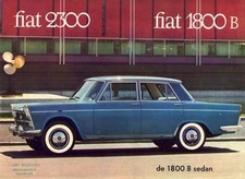 Catalogue Brochure Fiat 1800 B / 2300 09/1961 Pays Bas / Nederland