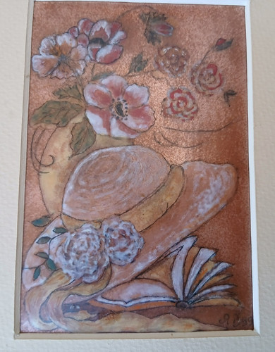 Anciene belle peinture naive - belle,