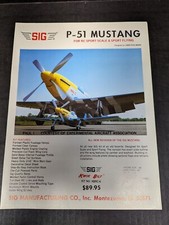 VINTAGE SIG MANUFACTURING P-51 MUSTANG RC PLANE KIT #KBRC-6 BROCHURE *FREE SHIP*