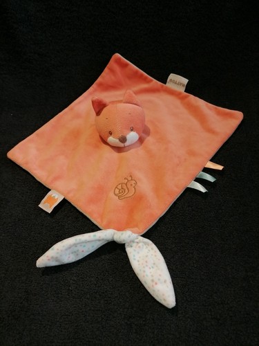 Doudou plat renard - , orange