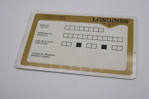 Garantie longines vintage - garantie,