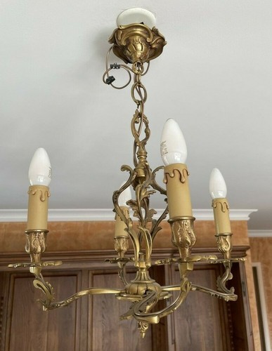 Lustre bronze doré - lustre,