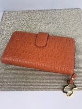 TOUS: Orange Full Zip Leather Wallet Medium Size