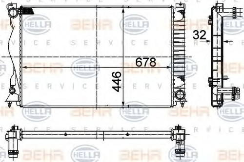 Hella 8mk376749 441 radiateur - hella,