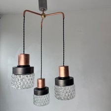 OLD WATERFALL CHANDELIER 3 LIGHT 1970 VINTAGE Old French Lamp