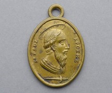 French, Antique Religious Brass Pendant. Saint Peter, Paul, Paulus Petrus Apost.