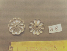 pampilles de lustre (lot de 4) en verre forme marguerite Ø 19,5 mm (réf M8 )