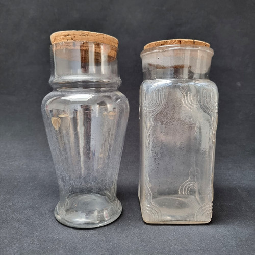 Pot ancien verre transparent - 2,