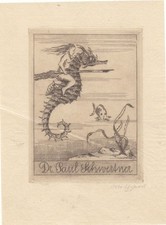 Exlibris Livre D'Art Radierung