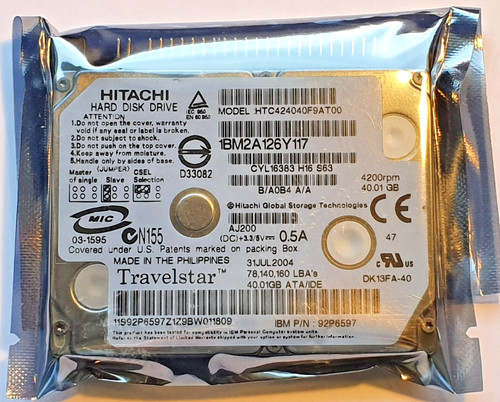 Disque dur ide hitachi - 40,