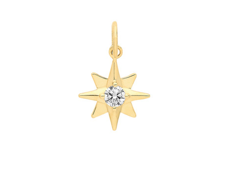 Pendentif étoile or - pendentif, en