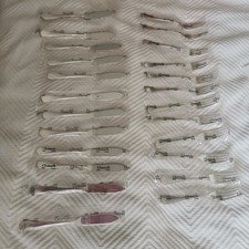 12 Fourchettes 12 Couteaux Christofle Modèle America Poisson