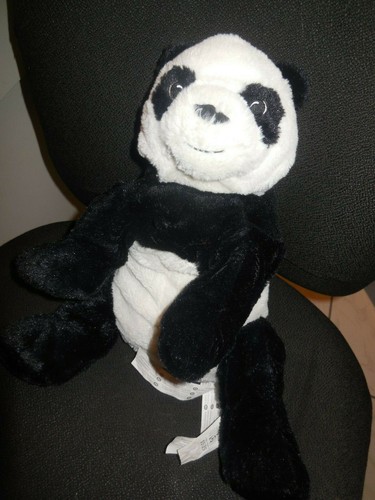 Doudou peluche panda noir - doudou,
