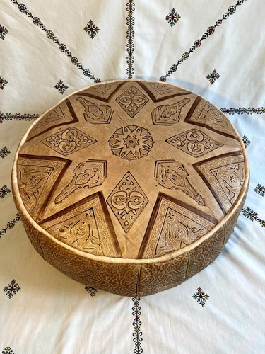 Pouffe véritable cuir - pouffe, en