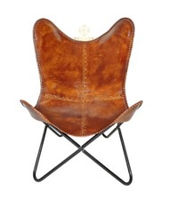 Chaise Longue Papillon En Cuir