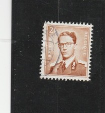 L7120 BELGIQUE TIMBRE N° Y&T 1028 de 1957 " Roi Baudouin 1er  " Oblitéré
