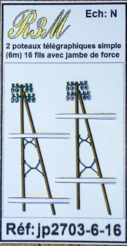 Trains 160 r3m 2 poteaux - 1/160,