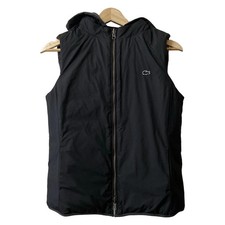 Auth Lacoste - Black Dark Gray Women's Down Vest
