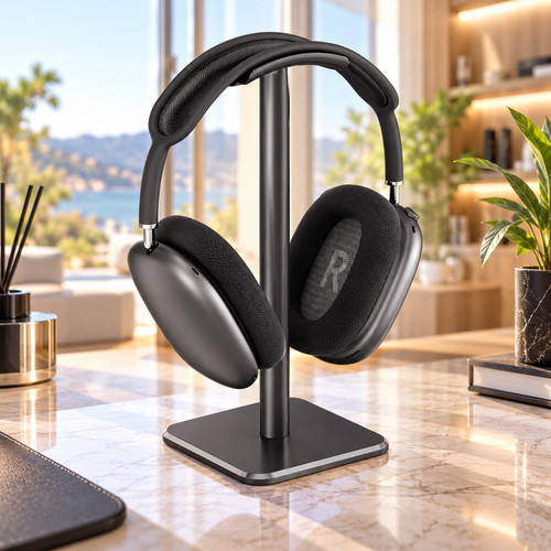Support casque audio noir - support,