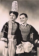 29 QUIMPER YOUNG COUPLE OF CURLERS IN PARTY COSTUME