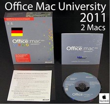 Microsoft Office Mac 2011 University 2 Mac Box + DVD emballage d'origine NEUF