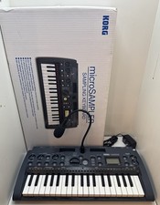 KORG MS1 microSAMPLER Sampling Keyboard Synthesizer w/ AC Adapter & Microphone