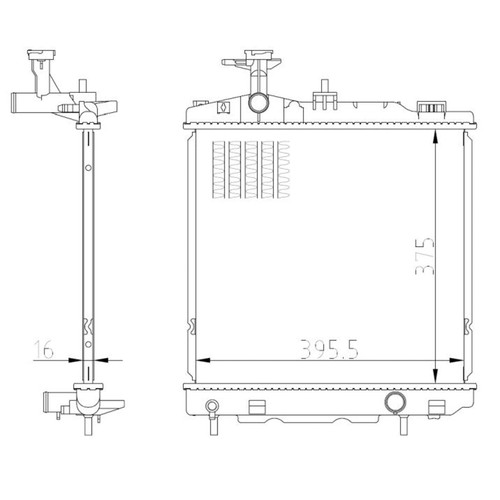Radiateur moteur nrf - radiateur, pour