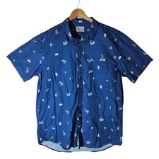 Men's Navy Blue Button Up