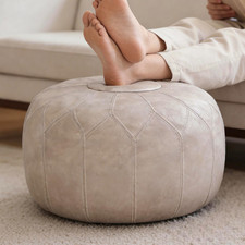 round Unstuffed Pouf Cover