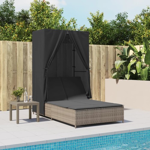Chaise longue double avec toit