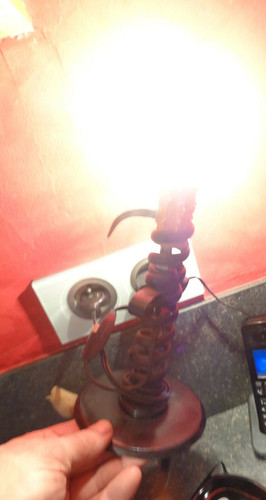 Lampe style rat - cave, fer