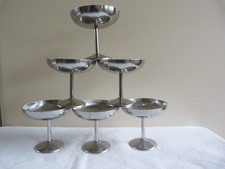 6 coupes à sorbet en inox Guy