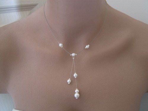 Collier original blanc ivoire - collier, blanc/ivoire